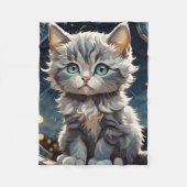 Fluffy Kitten Fleecedecke (Vorderseite)