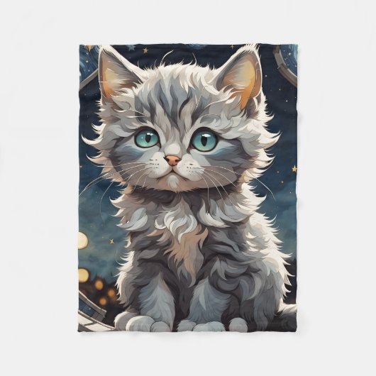 Fluffy Kitten Fleecedecke (Vorderseite)