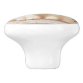 Fluffy Kitten mit Blue Bow im Konditorladen Keramikknauf (Seitenansicht)