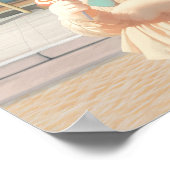 Fluffy Kitten mit Lollipop im Konditorei Shop Poster (Ecke)