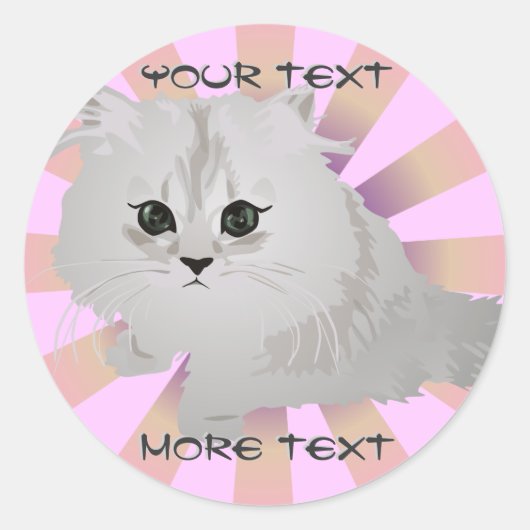 Fluffy Kitten Stickers (Vorderseite)