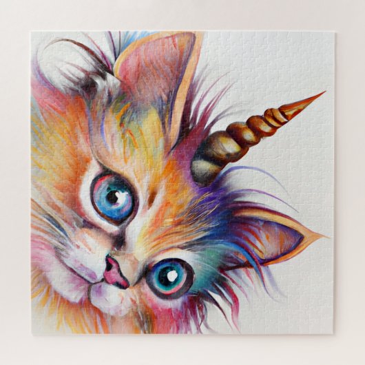 Fluffy Kitten Unicorn Puzzle (Horizontal)
