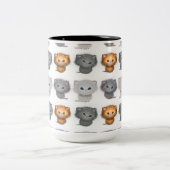 Fluffy Kittens Pattern Zweifarbige Tasse (Mittel)