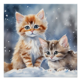 Fluffy Kittens Poster