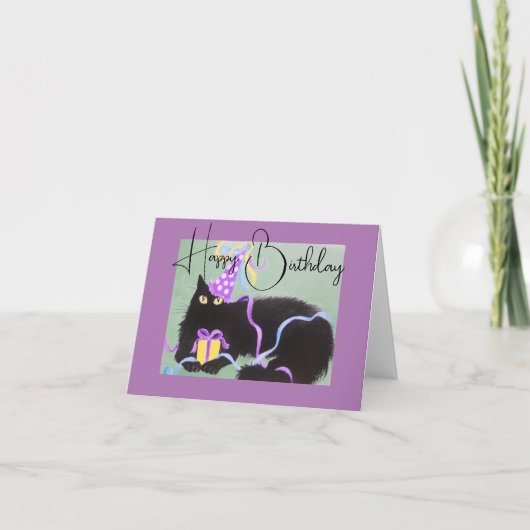 FLUFFY KITTY, GEBURTSTAGSKARTE KARTE (Vorderseite)