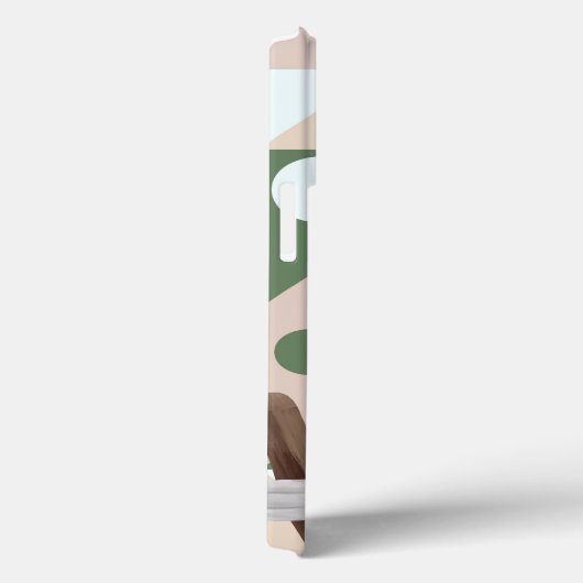 Fluffy Koala Green Geometric Background Case-Mate iPhone Hülle (Rückseite / Rechts)