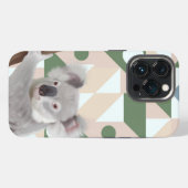 Fluffy Koala Green Geometric Background iPhone Hülle (Rückseite (Horizontal))