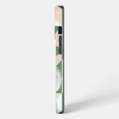 Fluffy Koala Green Geometric Background iPhone Hülle (Linke Seite)