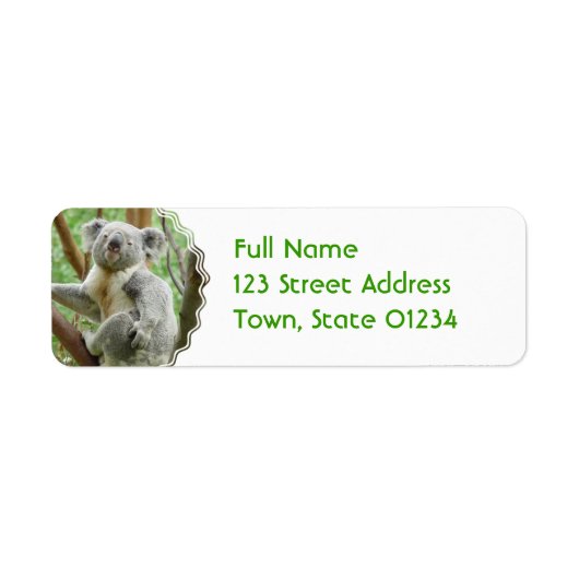 Fluffy Koala Mailing Labels (Vorne)
