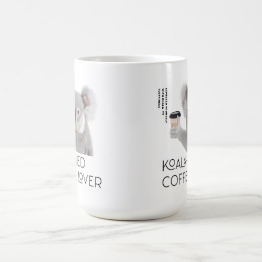 Fluffy Koala Pun Coffee Lovers Kaffeetasse (Mittel)
