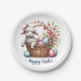 Fluffy Lamb und Ostereier Pappteller