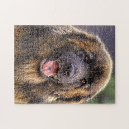 Fluffy Leonberger Hund Puzzle (Horizontal)