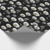 Fluffy Leuchten auf schwarz Geschenkpapier (Ecke)