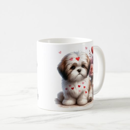 "Fluffy Liebe" Shih Tzu Tasse (VorderseiteRechts)