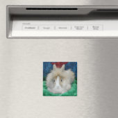 Fluffy Lionhead Bunny Rabbit Magnet (In Situ (Geschirrspüler))