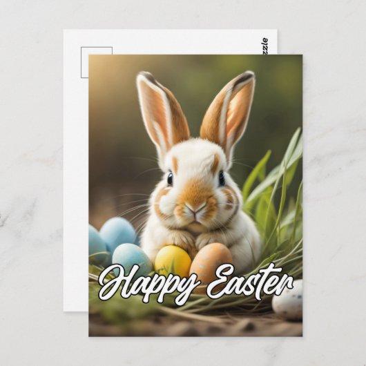 Fluffy Little Oaster Bunny Rabbit Postkarte (Vorne/Hinten)