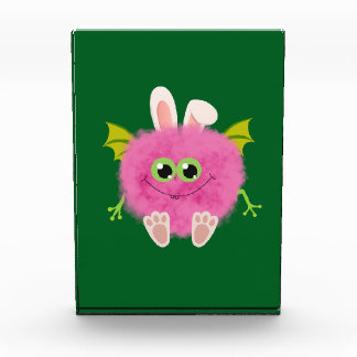 Fluffy little pink rabbit monster fotoblock