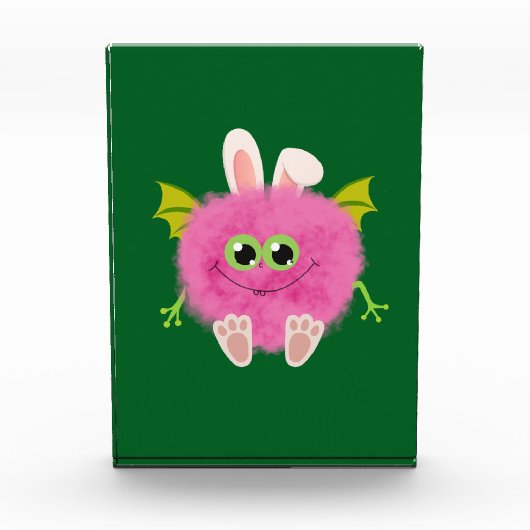 Fluffy little pink rabbit monster fotoblock (Vorderseite)