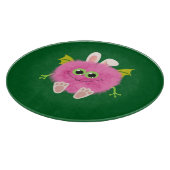 Fluffy little pink rabbit monster schneidebrett (Ecke)
