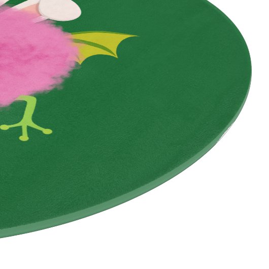 Fluffy little pink rabbit monster schneidebrett (Ecke)