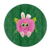 Fluffy little pink rabbit monster schneidebrett (Vorderseite)