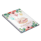 Fluffy Llama Illustration Floral Girl Daily Diary Notizblock (Rechte Seite)