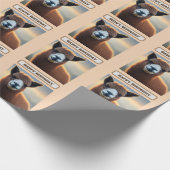 "Fluffy Majesty: The Big Wooly Brown Alpaca" Geschenkpapier (Ecke)