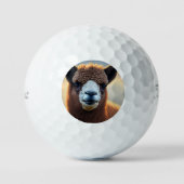 "Fluffy Majesty: The Big Wooly Brown Alpaca" Golfball (Vorderseite)