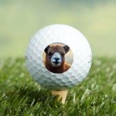 "Fluffy Majesty: The Big Wooly Brown Alpaca" Golfball (Insitu T-Shirt)