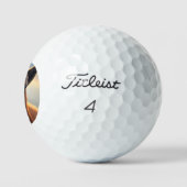 "Fluffy Majesty: The Big Wooly Brown Alpaca" Golfball (Logo)