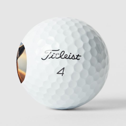 "Fluffy Majesty: The Big Wooly Brown Alpaca" Golfball (Logo)