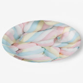Fluffy Marshmallow Drehungen Candy Pappteller (Schrägansicht)