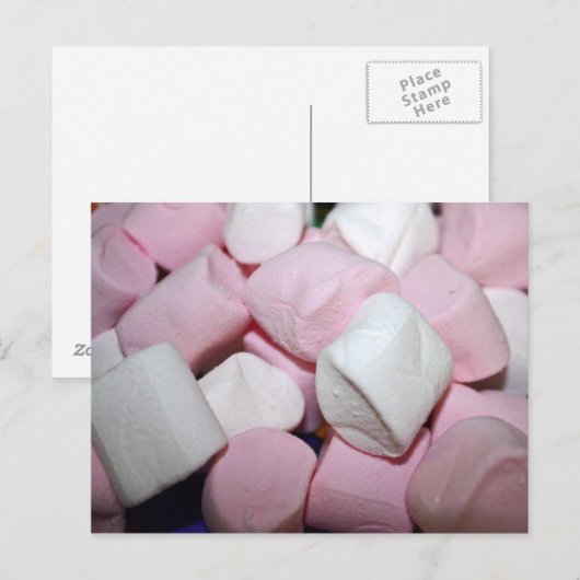 Fluffy Marshmallow Postkarte (Vorne/Hinten)