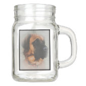 Fluffy Mastiff Mason Jar Einmachglas (Vorderseite)