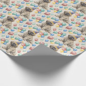 Fluffy Mastiff Puppy Birthday Party Balloons Geschenkpapier (Ecke)