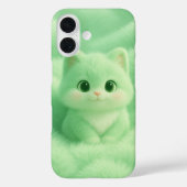 Fluffy Mint Kitten iPhone Case - Niedlicher Cartoo (Rückseite)
