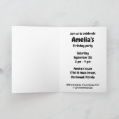 Fluffy Niedlich Blue Monster zum Geburtstag Einlad Einladung (Innenseite)