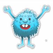 Fluffy & Niedliche Vinyl Sticker (Vorderseite)