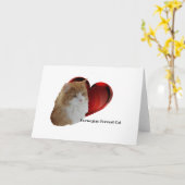 Fluffy Orange Long Hair Forest Cherz Karte (Gelbe Blume)