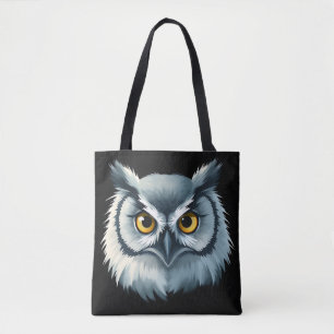 Fluffy Owl mit ausdrucksstarken Augen Tasche