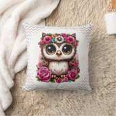 Fluffy Owl mit Daisy & Rose Crown Kissen (Decke)