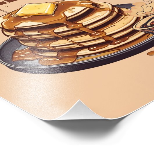 Fluffy Pancake Frühstücksbuffet Fotodruck (Ecke)