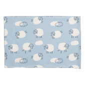 Fluffy Pastel Blue Lamb Pattern Kissenbezug (Vorderseite)