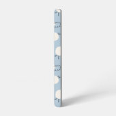 Fluffy Pastel Blue Lamb Pattern Samsung Galaxy Hülle (Linke Seite)