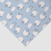 Fluffy Pastel Blue Lamb Pattern Seidenpapier (Ausschnitt)