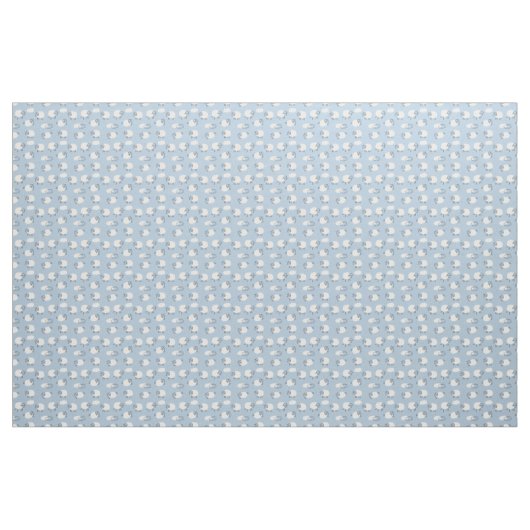 Fluffy Pastel Blue Lamb Pattern Stoff (Yard (91,4 cm))
