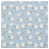 Fluffy Pastel Blue Lamb Pattern Stoff (Muster)