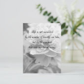 Fluffy Peony Life Quote Postcard Postkarte (Stehend Vorderseite)
