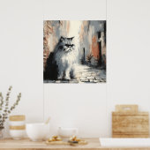 Fluffy Persian Katze Kunstposter Poster (Küche)