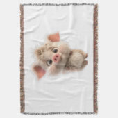 Fluffy Piglet mit Big Eyes Decke (Vorderseite Vertikal)